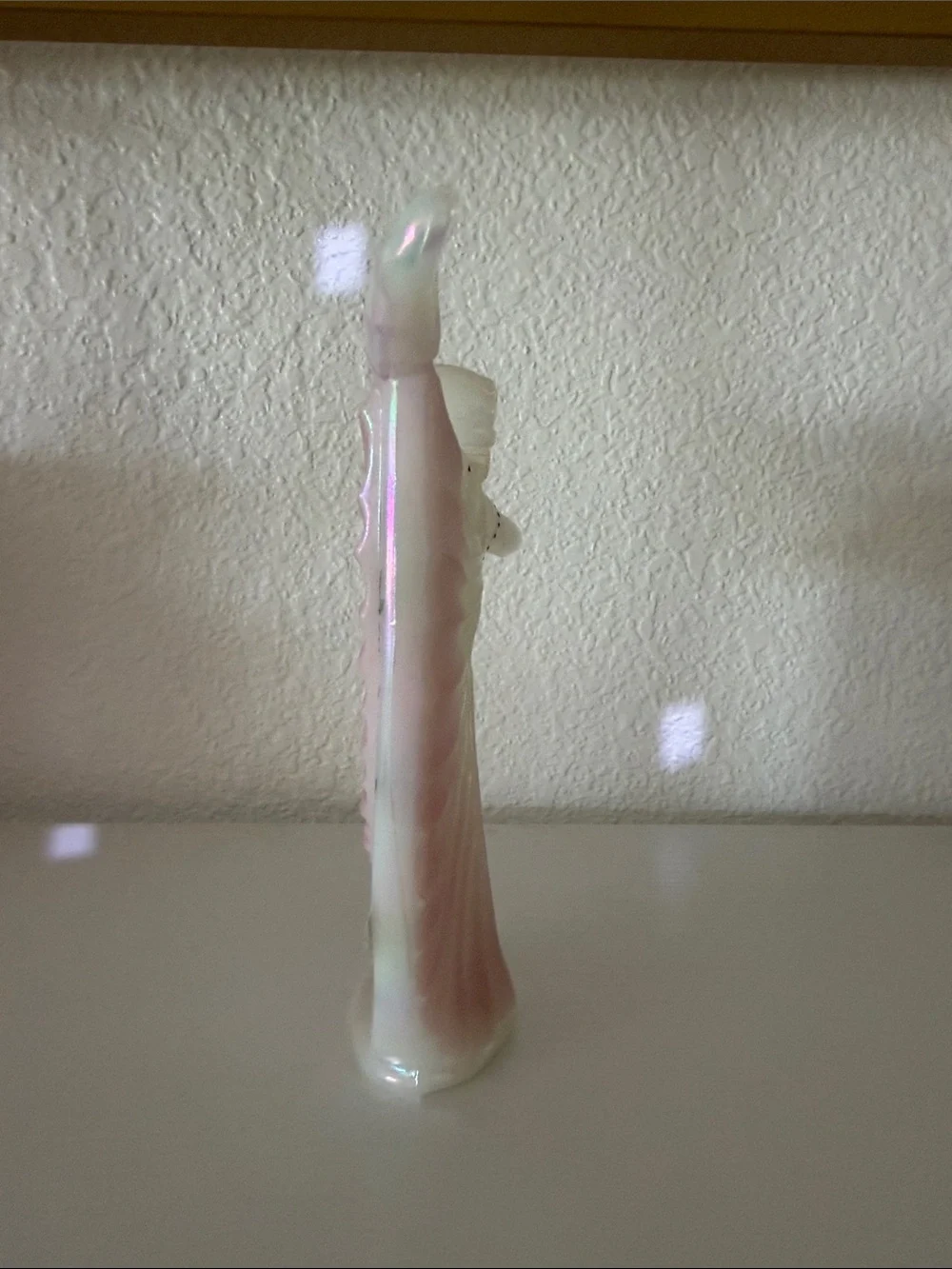 Fenton Pink and White Porcelain Ballerina Figurine with Floral Accents